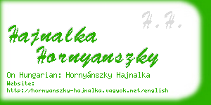 hajnalka hornyanszky business card